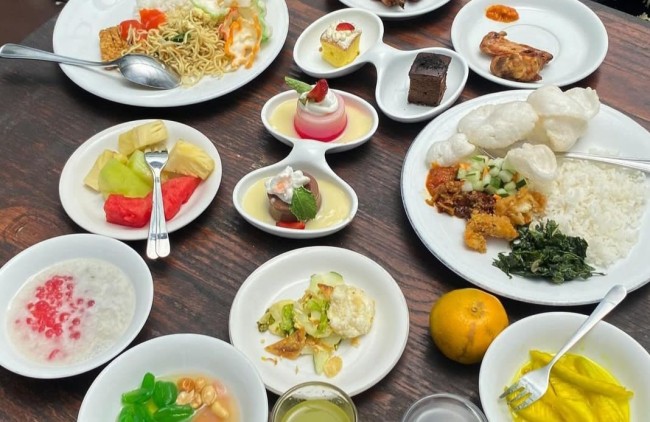 Sajian menu di Kusuma Agrowisata hotel