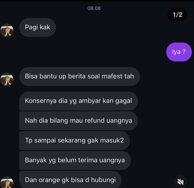 Keluhan warganet yang tak kunjung dapat uang refund. (Foto: Instagram)