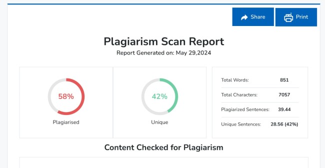 Saat discan melalui aplikasi plagiarisme. (Foto: X Naomi)