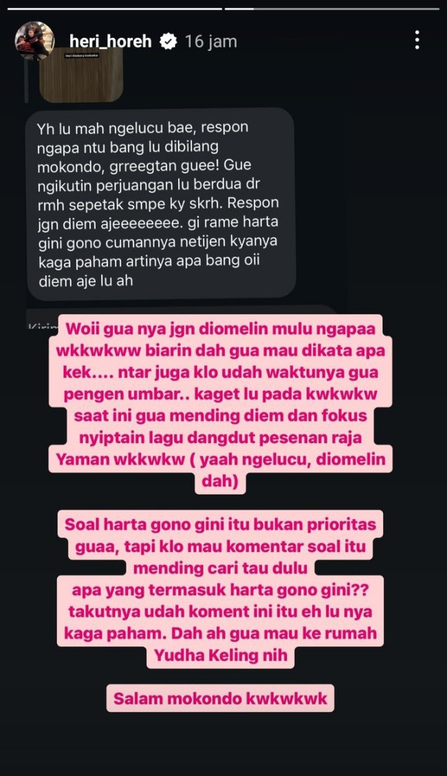 Story terbaru Heri Horeh