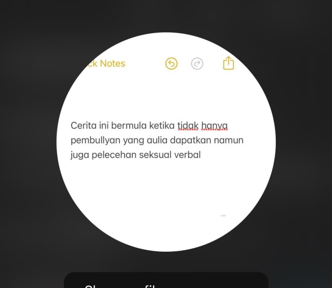 Note yang viral diduga isi dari diary Risma. (Foto dari X) 