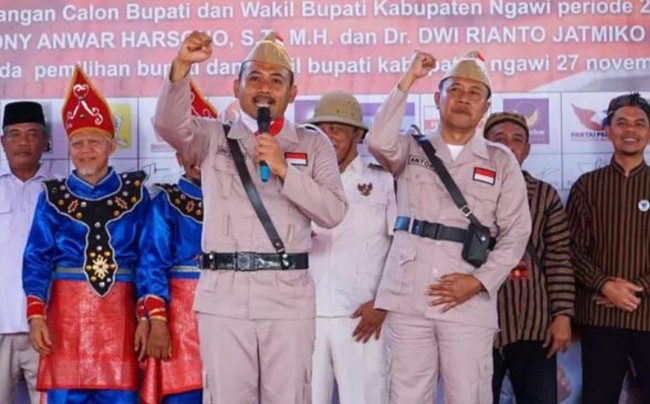 Pasangan Ony-Riyanto di Pilbup Ngawi. (Foto: Instagram)