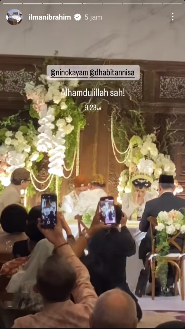 Momen ijab qobul Nino RAN. (Foto IG) 