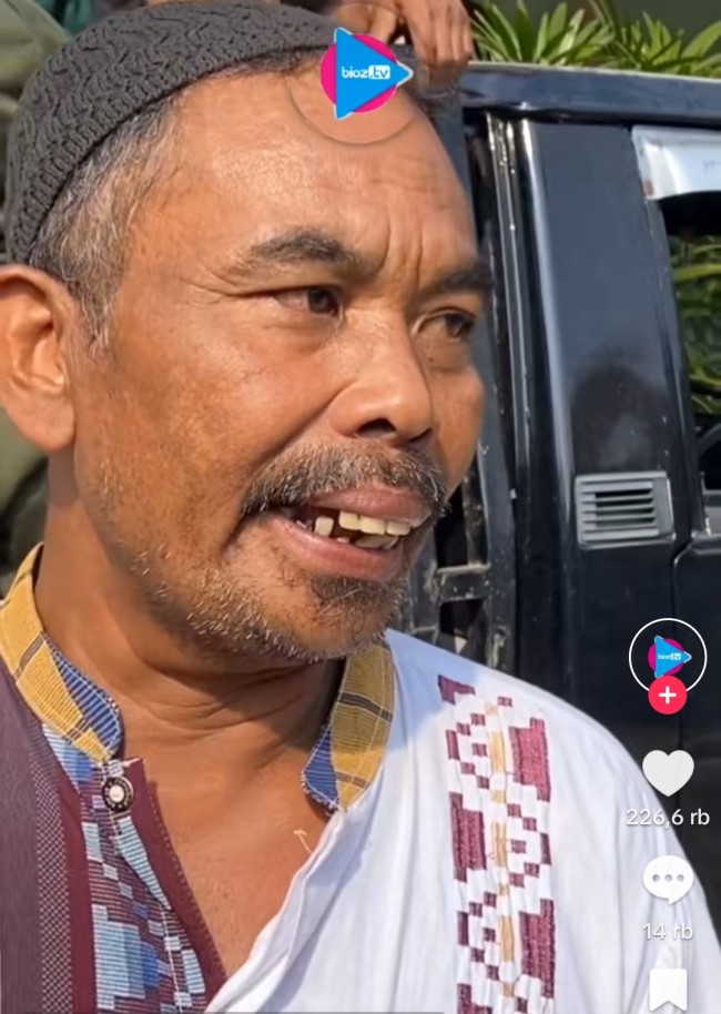 Warto, ayah santri yang tak terima anaknya hamil saat di pondok. (Foto: TikTok)