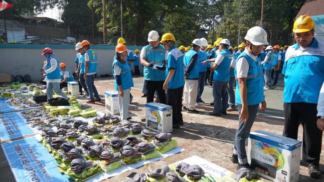 Suasana gelar pasukan PLN UP3 Malang. (Foto: istimewa)