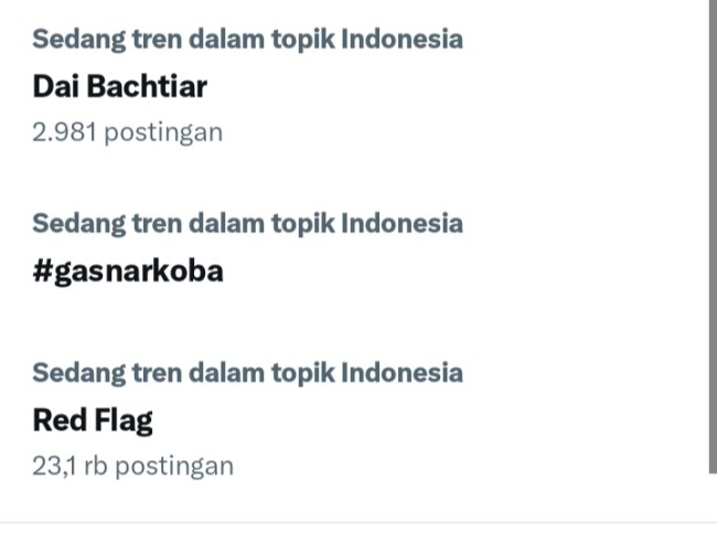 Dai Bachtiar trending X. (Foto X) 
