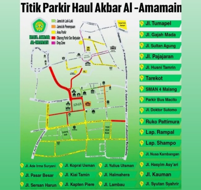 Titik parkir haul. (Foto: @info_malang)