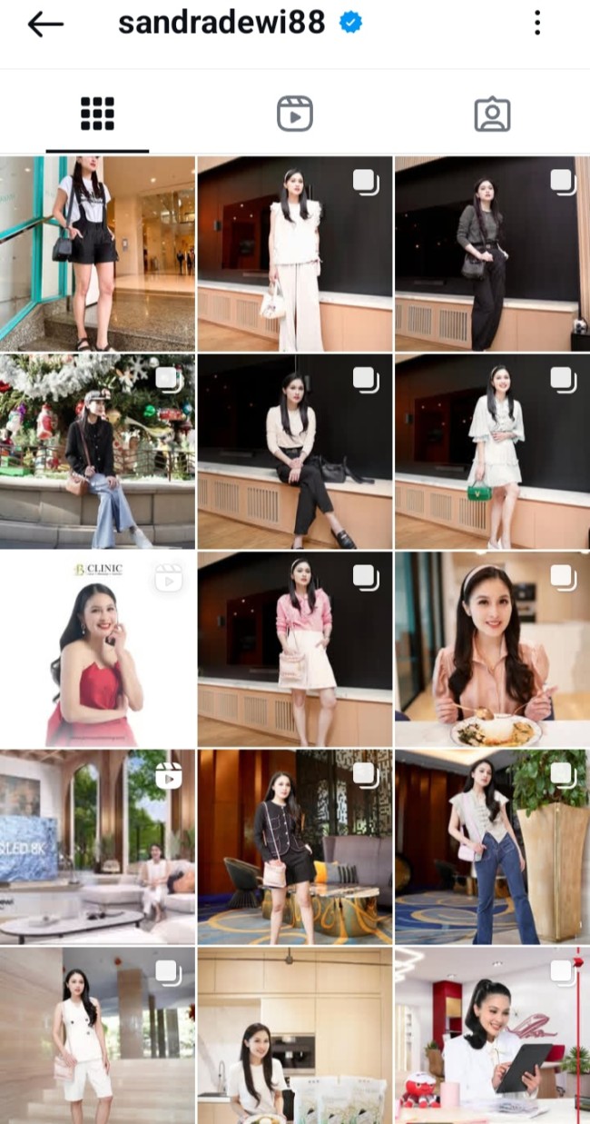 Instagram terkini Sandra Dewi. (Tangkapan layar foto)