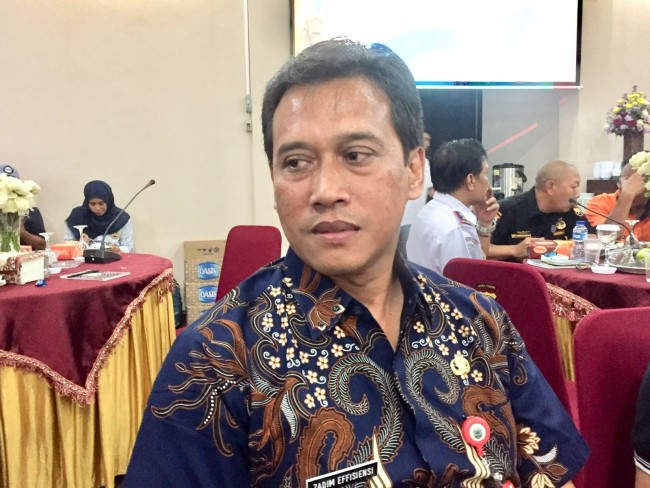 Sekretaris Daerah Kota Batu Zadim Efisiensi yang kini ditunjuk Pemprov Jatim menjadi Plh Wali Kota Batu mengisi jabatan yang ditinggalkan Pj Aries Agung Paewai.(Foto: Irsya Richa/JatimTIMES) 