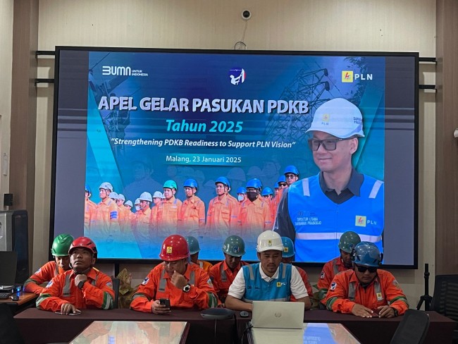 Suasana gelar pasukan PLN UP3 Malang. (Foto: istimewa)