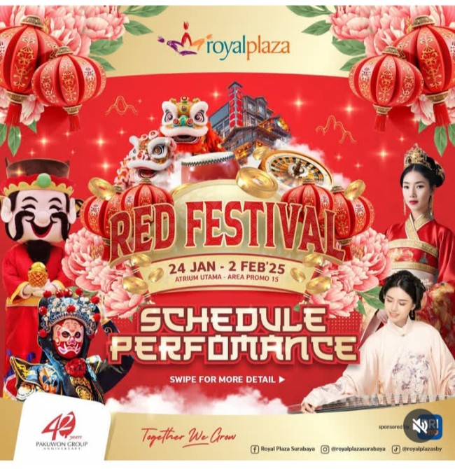 Red Festival di Royal Plaza. (Foto @royalplazasurabaya) 