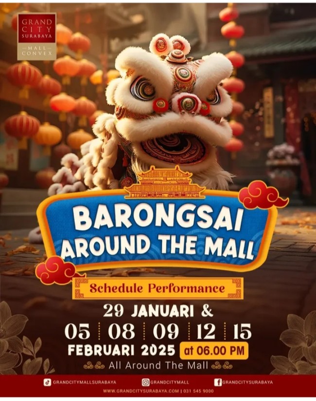 Barongsai Around The Mall di Grand City. (Foto @grandcitymall) 