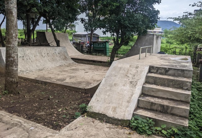 Skate Park di Taman Hutan Kota Bondas yang dikritik karena tak layak dan tidak aman.