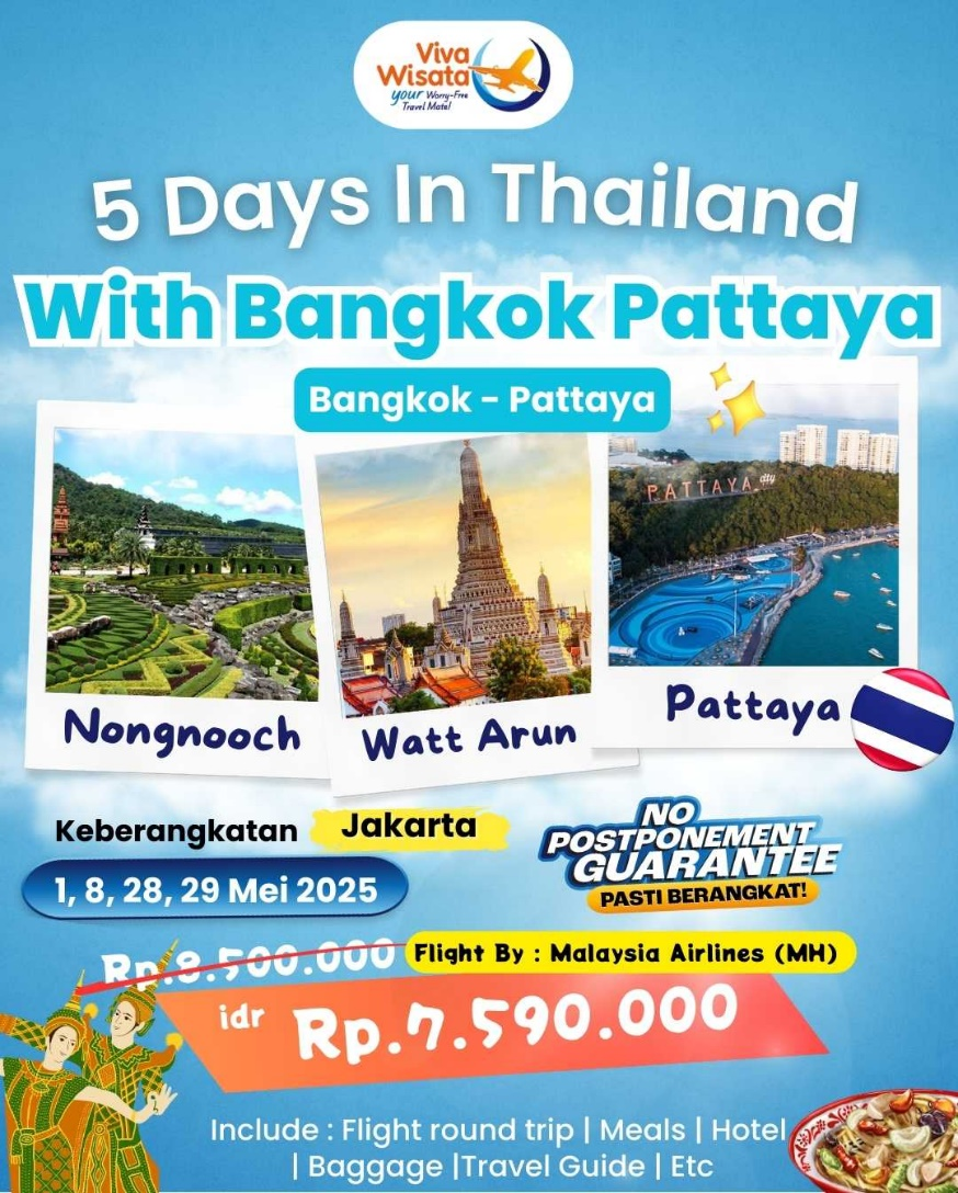 5 Days | In Thailand With Bangkok Pattaya (Mei 2025)
