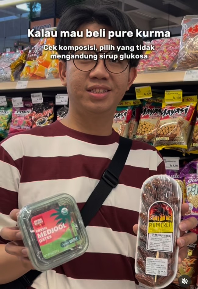 Pure kurma dan kurma dengan gula tambahan. (Foto: Instagram)