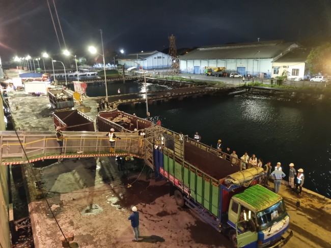 Bongkar muat sapi perah impor ini dilakukan dengan pengawasan ketat dari Balai Karantina Ikan, Hewan, dan Tumbuhan Jawa Timur, Tim Dinas Peternakan Provinsi Jawa Timur, serta Dinas Pertanian dan Pangan Kabupaten Banyuwangi. (Foto: istimewa)