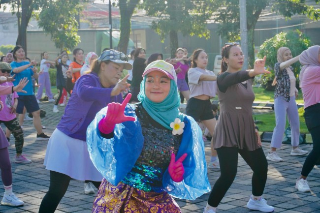 Salah satu peserta zumba party
