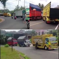 Sopir Truk Demo Aturan Zero ODOL di Malang, Jalan Trisula Karangkates Sempat Lumpuh