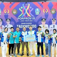 7 Medali Taekwondo Perkokoh Kota Malang di Puncak Klasemen Porprov IX Jatim