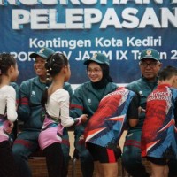 Targetkan Kota Kediri Bertengger di Tiga Besar, Mbak Wali Kukuhkan dan Lepas 289 Atlet di Porprov Jatim IX Tahun 2025
