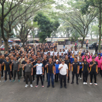 Polres Malang Gelar Olahraga Bersama TNI-Polri Semarakkan Hari Bhayangkara ke-79