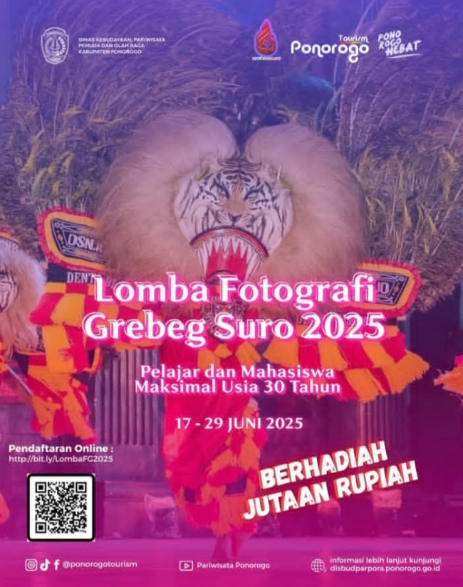 Cover mengenai informasi perlombaan fotografi grebegsuro ponorogo. (Foto: instagram/@ponorogo.tourism)