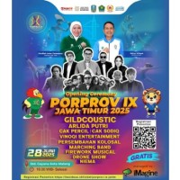 Gilga hingga Arlida Putri Buka Porprov Jatim IX 2025: Tiket Ludes, Disporapar Siapkan Layar di Luar Stadion
