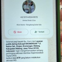 Beredar Modus Penipuan Aktivasi IKD Lewat WhatsApp, Ini Imbauan Dispendukcapil Malang