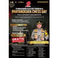 JTN Bersama Polresta Malang Kota Gelar Turnamen Catur, Hadiah Rp 25 Juta Pendaftaran Gratis
