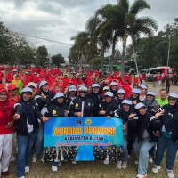 PERWOSI Kabupaten Blitar Serukan Cinta Pasar Tradisional lewat Senam dan Aksi Sosial