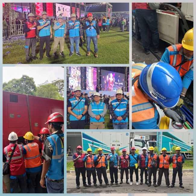 Kolase foto persiapan tim PLN dalam penutupan PORPROV IX Jawa Timur 2025. (Foto: istimewa)