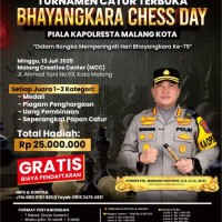 Para Master Catur Turun Gunung Ramaikan Turnamen Catur Terbuka  Persembahan JTN-Polresta Malang Kota