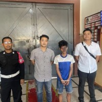 Dua Maling Gabah Ditangkap Warga Glotan dan Dibawa ke Polisi