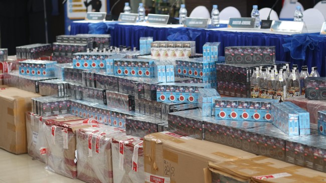 Temuan rokok ilegal di Bea Cukai Jatim II. (Foto: istimewa)