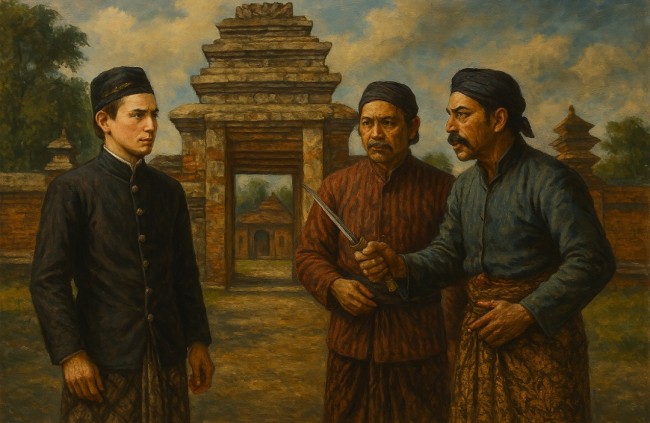 Lukisan realis: Pangeran Purbaya dan Raden Mas Rahmat
