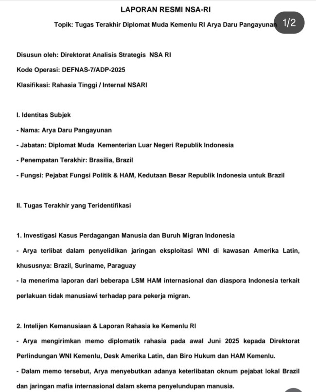 Isi unggahan NSA RI. (Foto: Instagram)