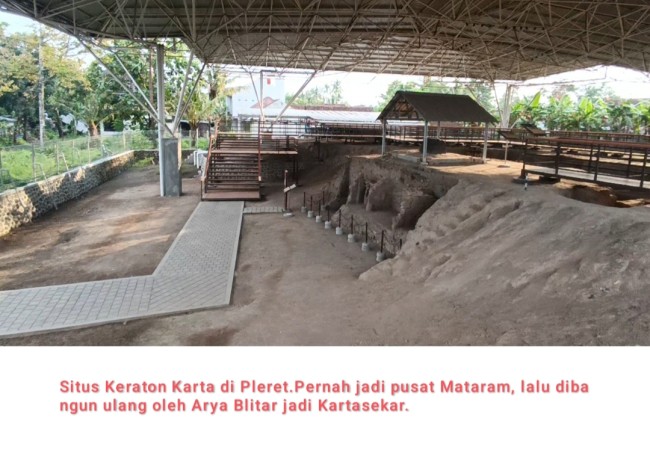 Situs Keraton Karta di Pleret. Pernah jadi pusat Mataram, lalu dibangun ulang oleh Arya Blitar jadi Kartasekar.