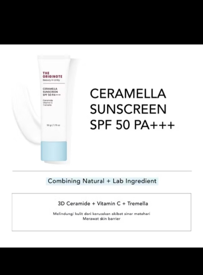 The Originote Ceramella Sunscreen SPF 50 PA+++. (Foto: Shopee) 