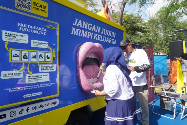 Acara Judi Pasi Rugi by Telkomsel dan Gopay di Surabaya. (Foto Istimewa) 