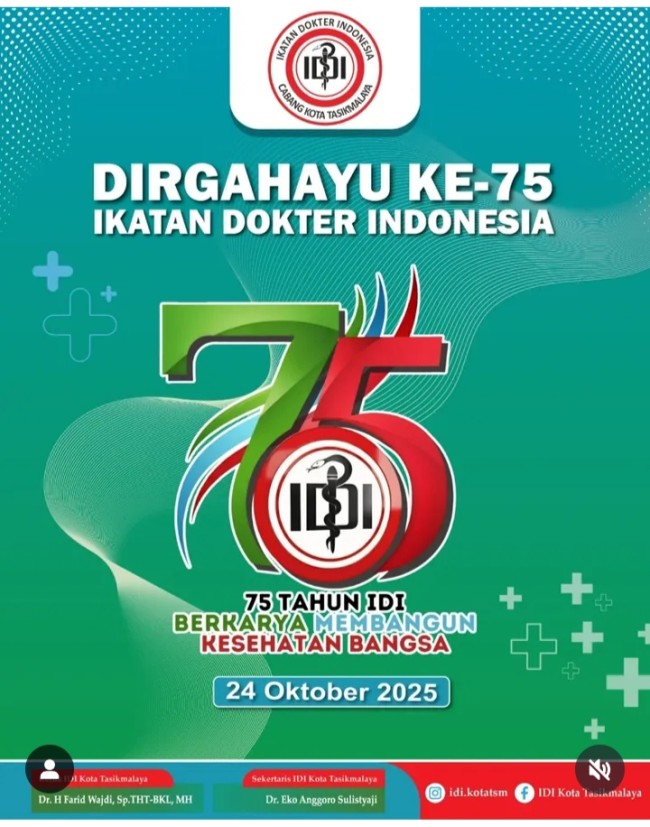 Logo HUT 75 IDI. (Foto @ikatandokterindonesia) 