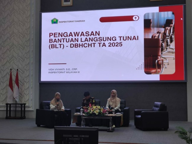 Para narasumber  Sosialisasi Tata Cara Penyaluran Bantuan Langsung Tunai (BLT). (Foto: ist)