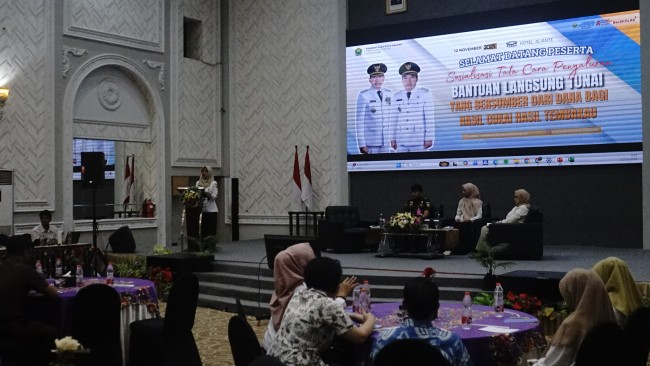 Suasana  Sosialisasi Tata Cara Penyaluran Bantuan Langsung Tunai (BLT). (Foto: ist)