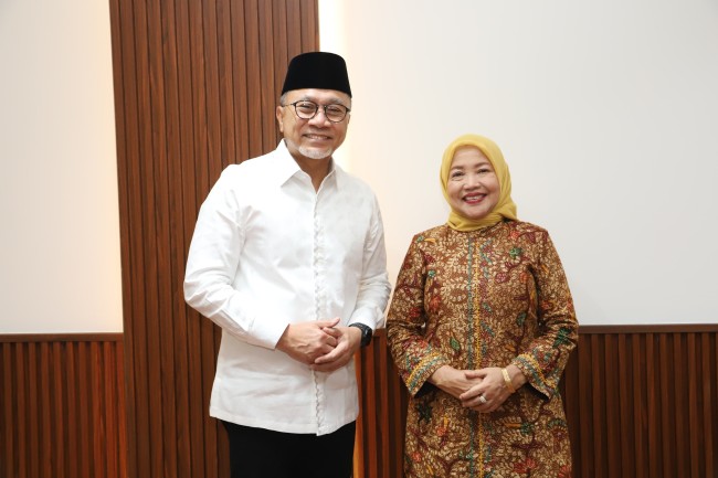 Wakil Bupati Malang Lathifah Shohib saat bertemu dengan Menteri Koordinator Bidang Pangan RI Zulkifli Hasan.