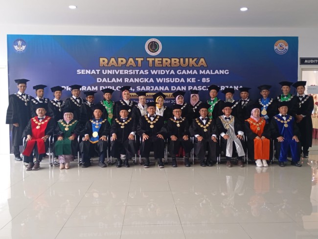 Rektor dan jajaran para pimpinan Universitas Widyagama (UWG) Malang. (Foto: ist)