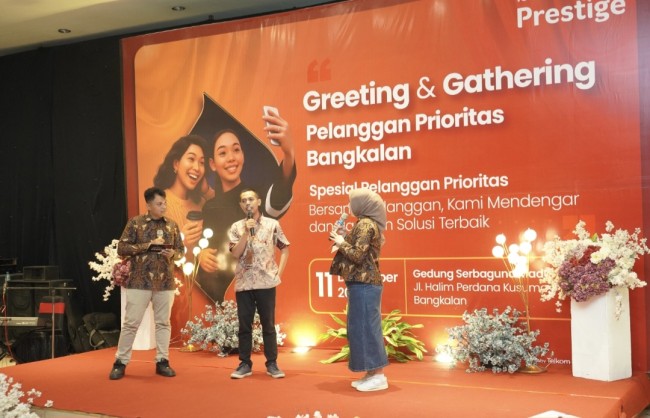 Suasana acara Greeting & Gathering Spesial Pelanggan Prioritas di Bangkalan, Kamis (11/12/2025). (Foto: ist)