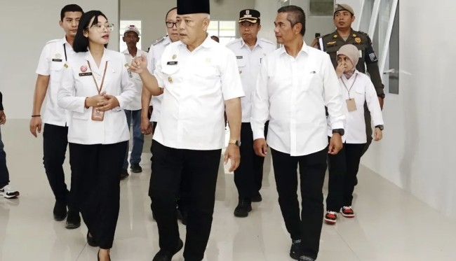Momen kunjungan Ketua DPRD Kabupaten Malang Darmadi yang mendampingi Bupati Malang M